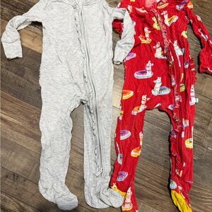 Posh Peanut Gray and Red Kids Footies